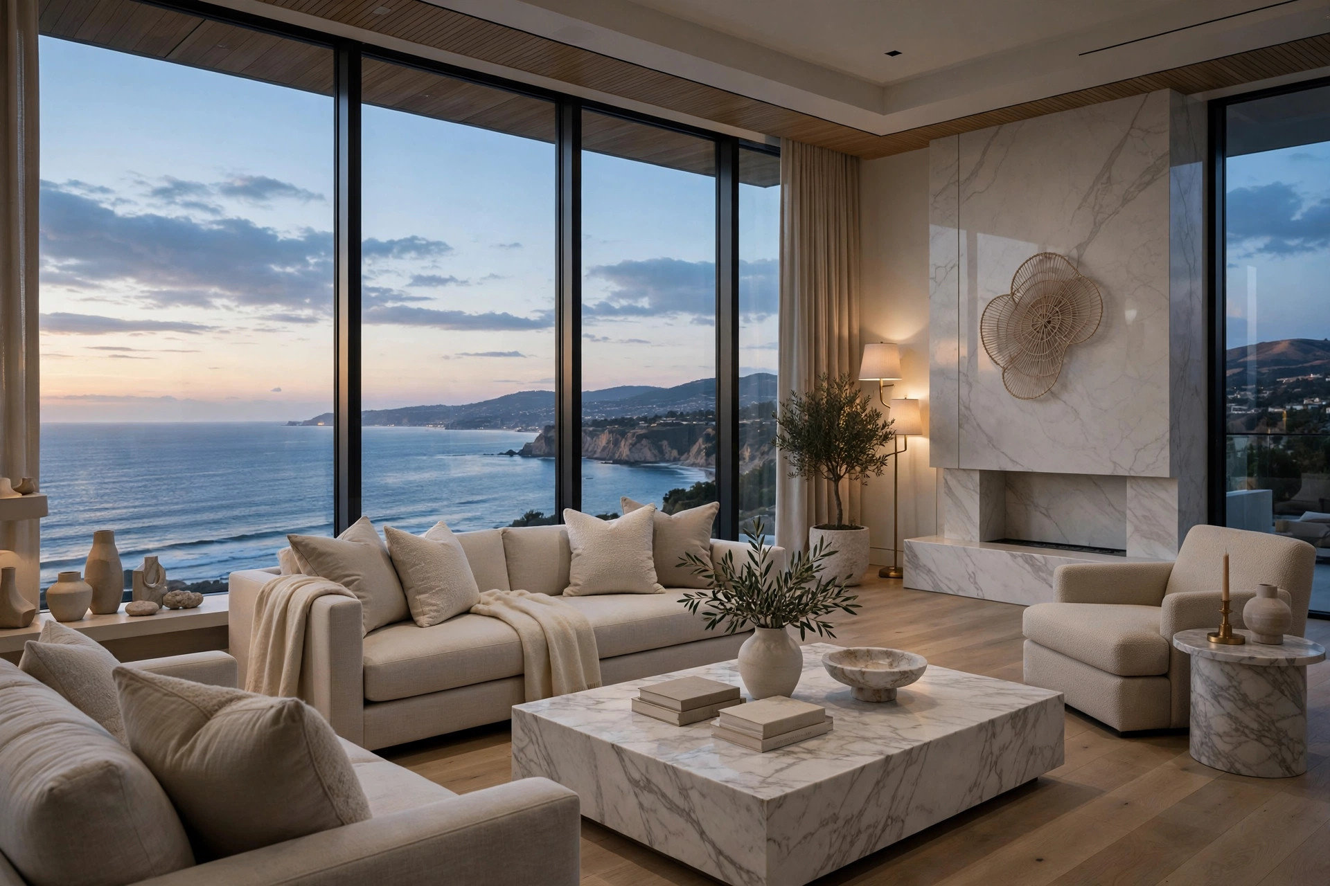 Illustrative image — luxury penthouse living room