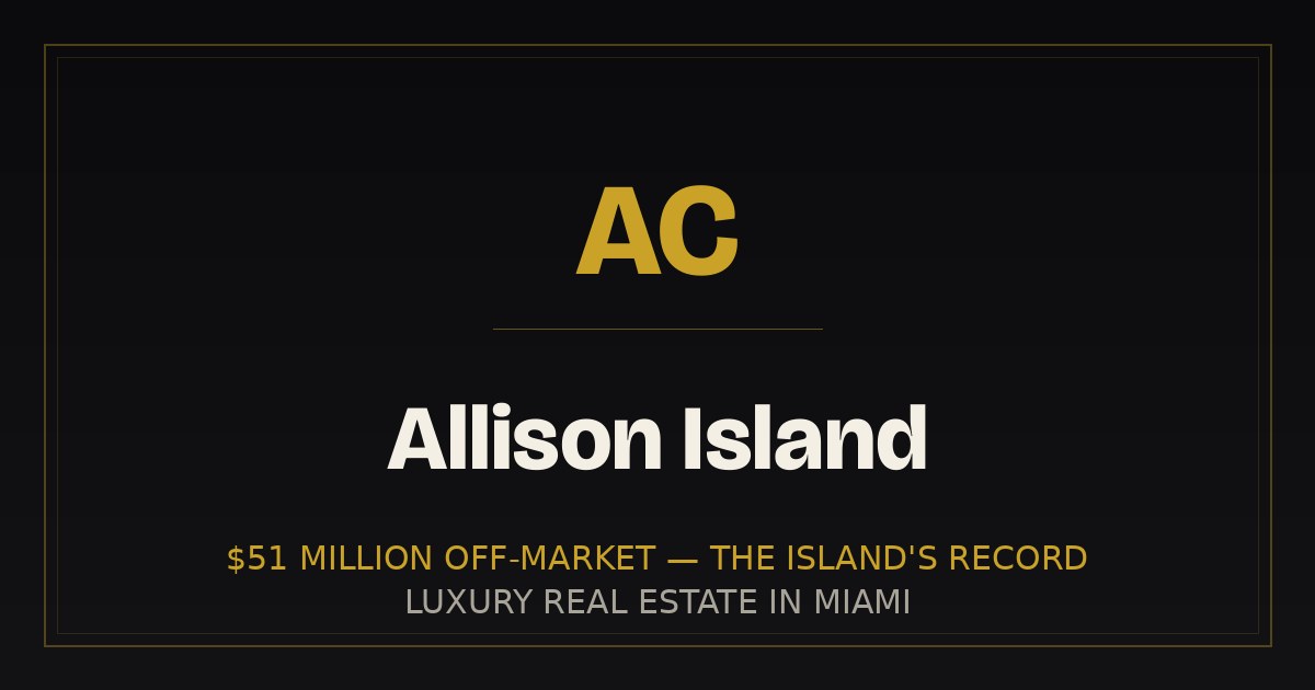 Allison Island: the $51 million record