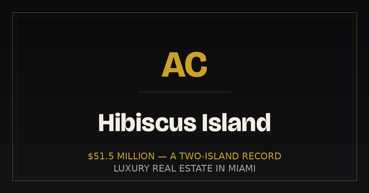 Hibiscus Island: the $51.5 million record