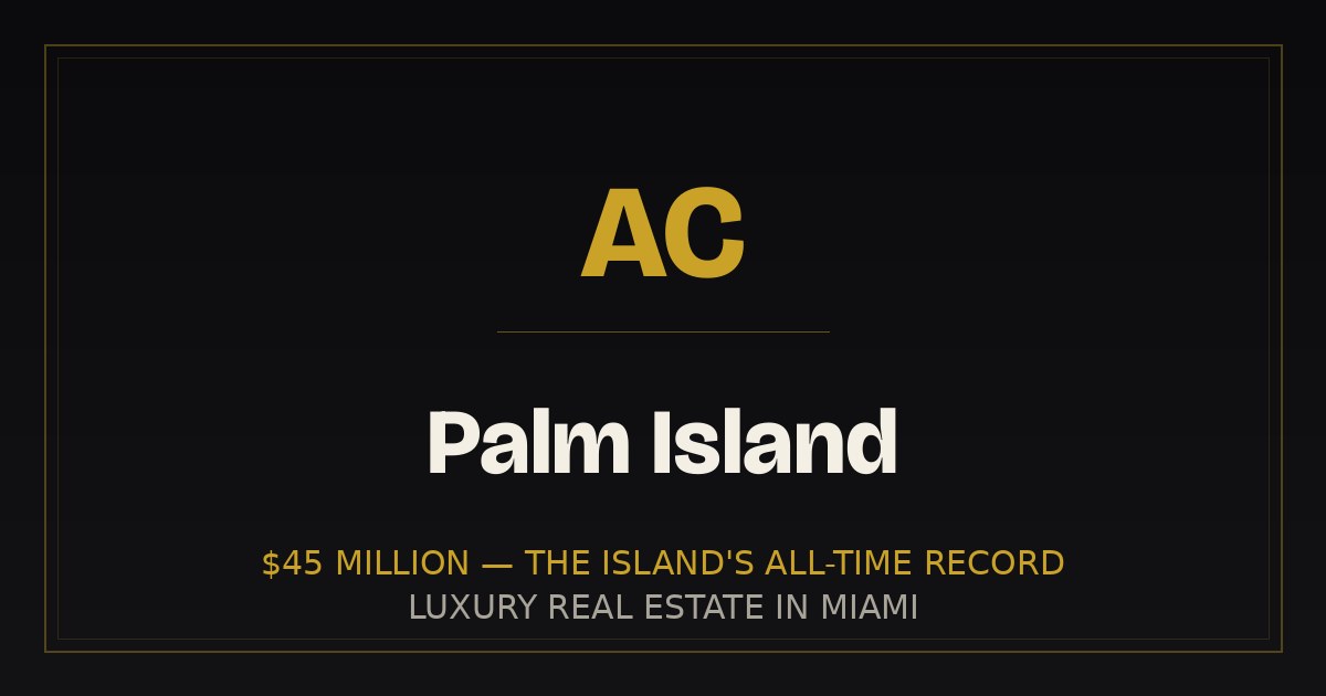 Palm Island: the $45 million record