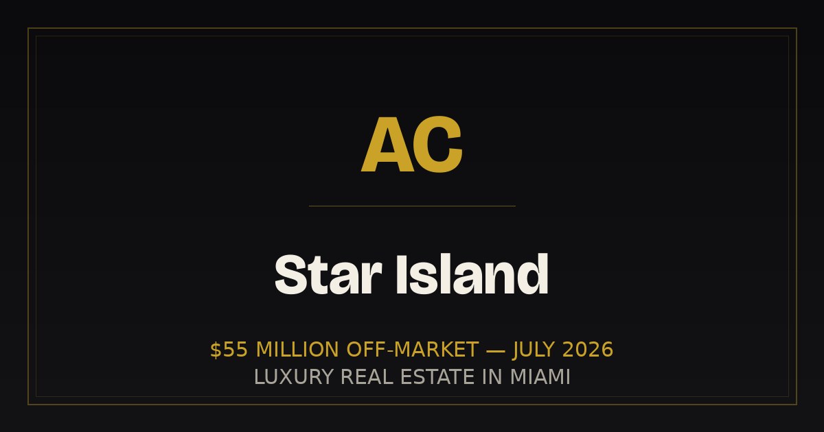 Star Island: $55 million off-market