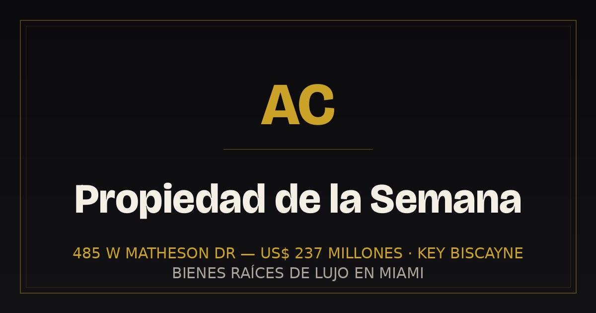 Propiedad de la semana: la 'mansión de Scarface' en Key Biscayne